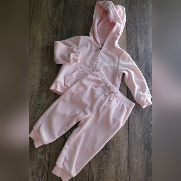 Baby's Ralph lauren light pink velour jogging suit in Size 9 months. - Picture 2 of 10